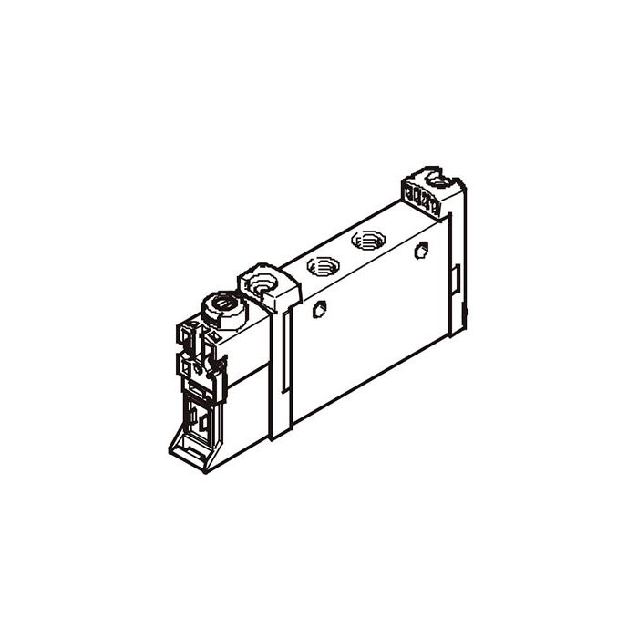 Tubular valve M7、2x two-position valve, External leader、气复位、阀宽10 mm、FV-L10-32U-AZT-M7、566480